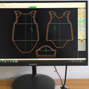 CAD pattern making for baby clothing manufacturing process
